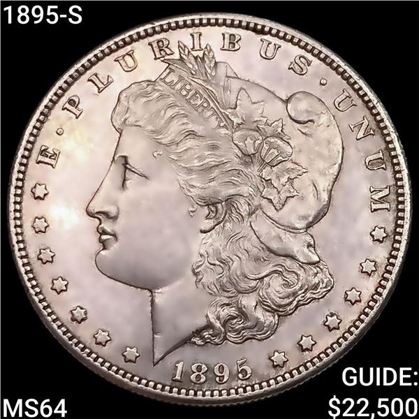 1895-S Morgan Silver Dollar CHOICE BU