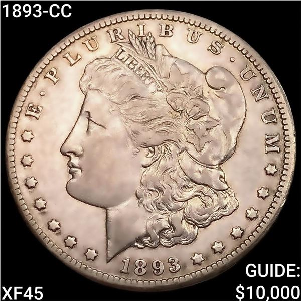 1893-CC Morgan Silver Dollar NEARLY UNCIRCULATED