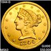 Image 1 : 1844-D $5 Gold Half Eagle CHOICE BU