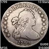 Image 1 : 1799 13 Stars Draped Bust Dollar ABOUT UNCIRCULATED