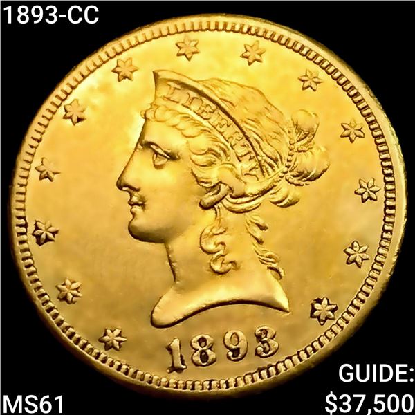 1893-CC $10 Gold Eagle UNCIRCULATED