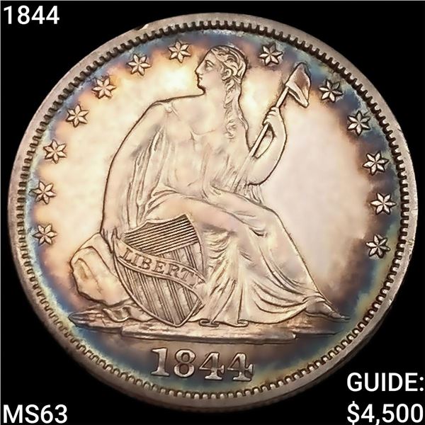 1844 Seated Liberty Half Dollar CHOICE BU