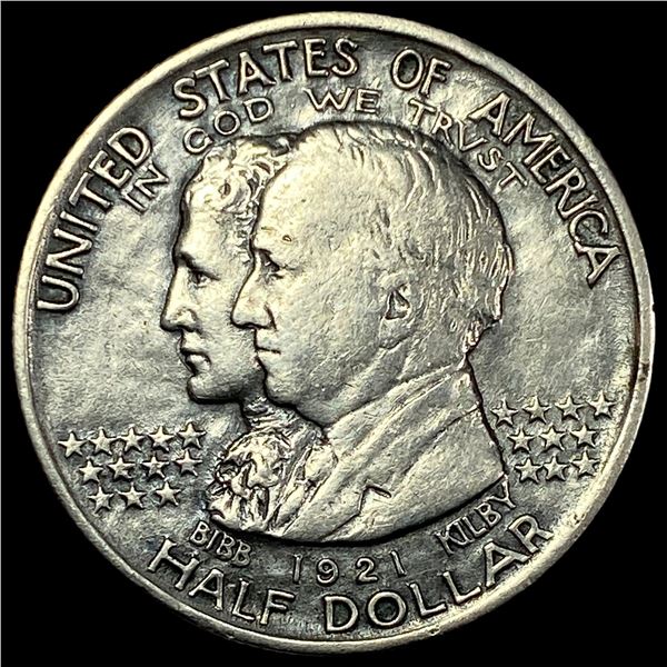 1921 Silver Alabama Half Dollar NEARLY UNCIRCULATED
