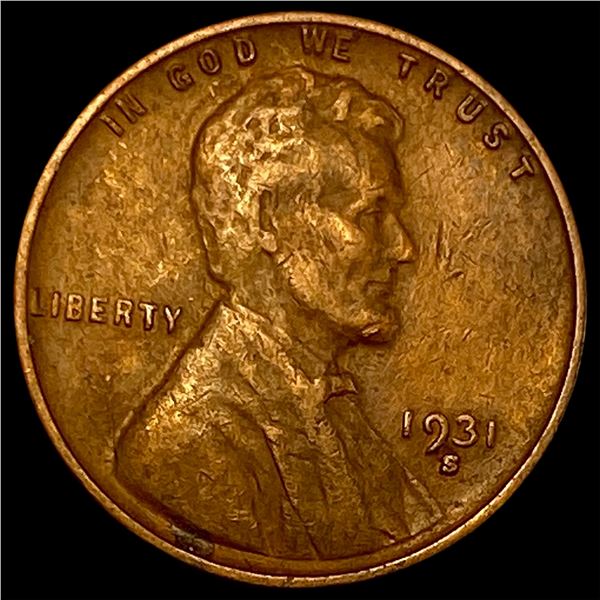 1931-S Lincoln Wheat Cent NEARLY UNCIRCULATED