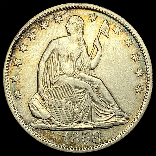 1858-O Seated Liberty Half Dollar CLOSELY UNCIRCULATED