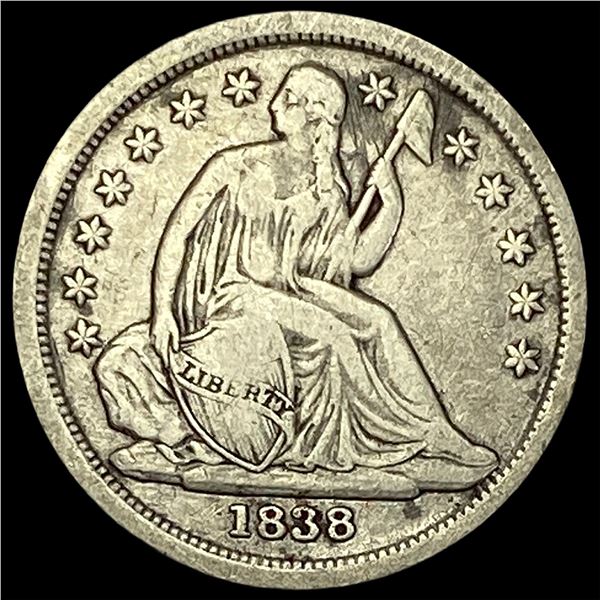 1838 Seated Liberty Dime LIGHTLY CIRCULATED