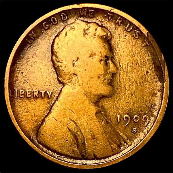 1909-S Lincoln Wheat Cent NICELY CIRCULATED
