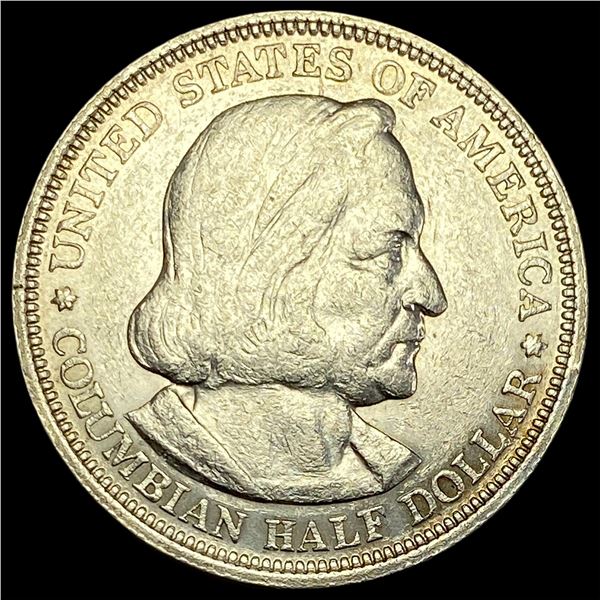 1892 Silver Columbian Expo Half Dollar CLOSELY UNCIRCULATED