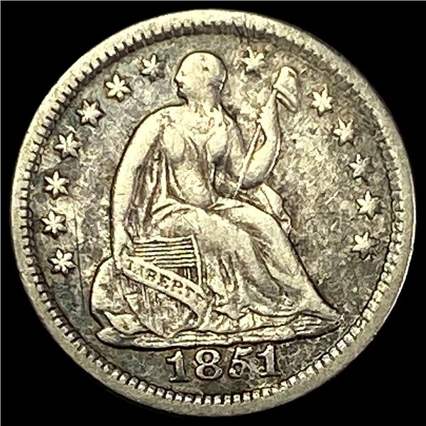1851-O Seated Liberty Half Dime NEARLY UNCIRCULATED