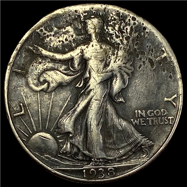 1938-D Walking Liberty Half Dollar NEARLY UNCIRCULATED