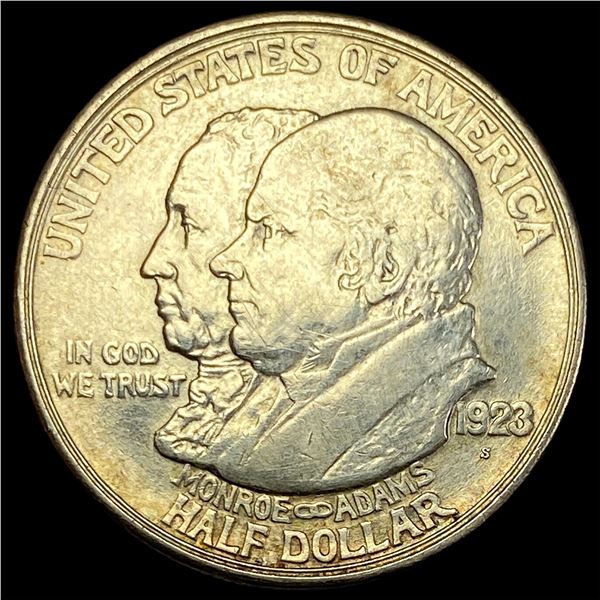 1923-S Silver Monroe Half Dollar CLOSELY UNCIRCULATED