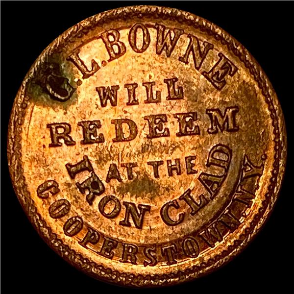 1863 Civil War Token-Cooperstown NY UNCIRCULATED