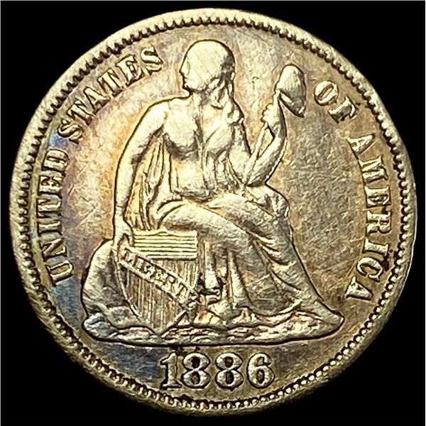 1886-S Seated Liberty Dime NEARLY UNCIRCULATED