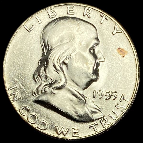 1955 Franklin Silver Half Dollar SUPERB GEM BU