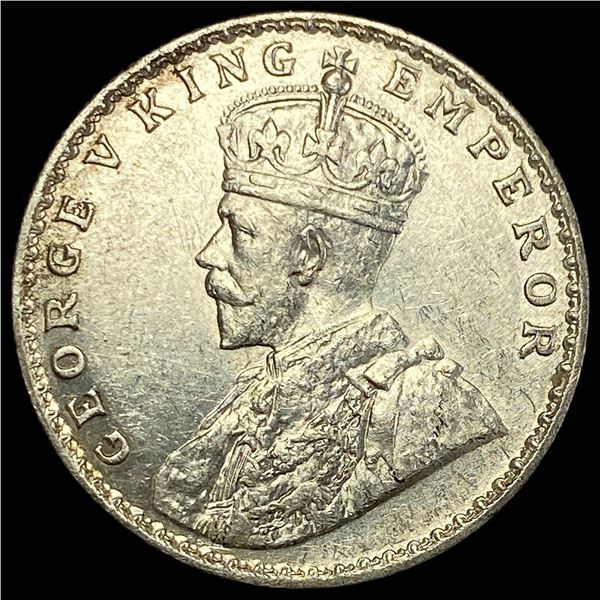 1918 British-India Silver 1 Rupee UNCIRCULATED