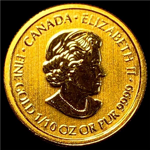 2015 1/10oz Gold $5 Canadian SUPERB GEM BU