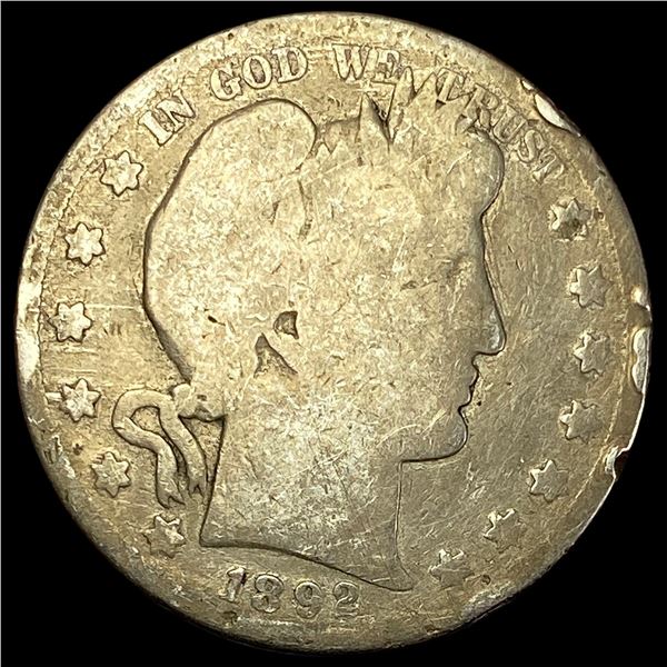 1892-S Silver Barber Half Dollar NICELY CIRCULATED