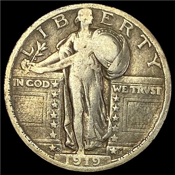 1919-D Standing Liberty Quarter LIGHTLY CIRCULATED
