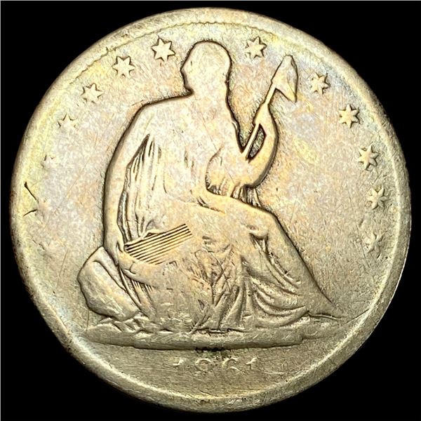 1861-S Seated Liberty Half Dollar NICELY CIRCULATED