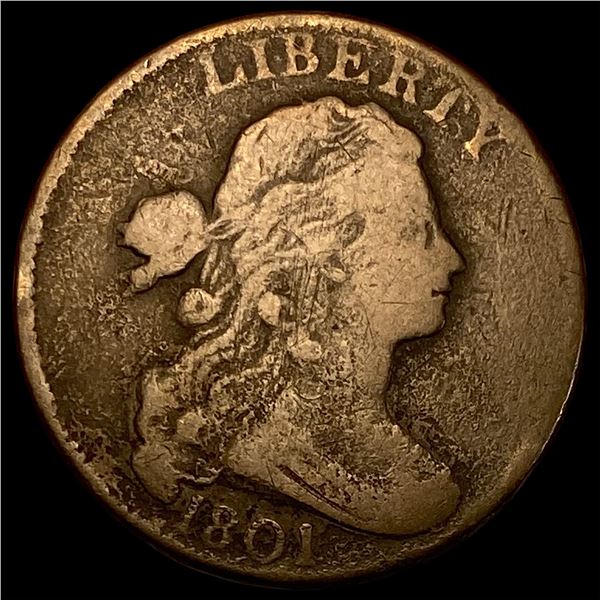 1801 Draped Bust Large Cent NICELY CIRCULATED