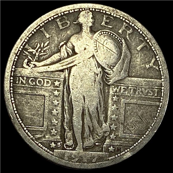 1917-S Type 1 Standing Liberty Quarter NICELY CIRCULATED