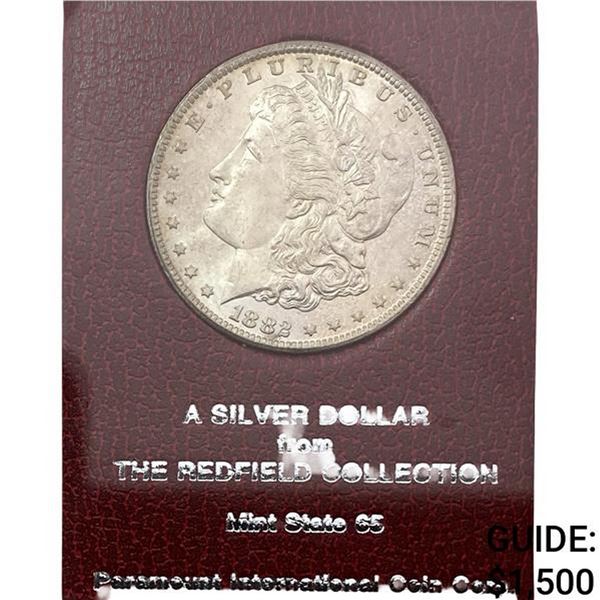 1882-CC Morgan Silver Dollar REDFIELD MS65