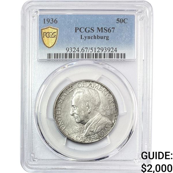 1936 Lynchburg Half Dollar PCGS MS67