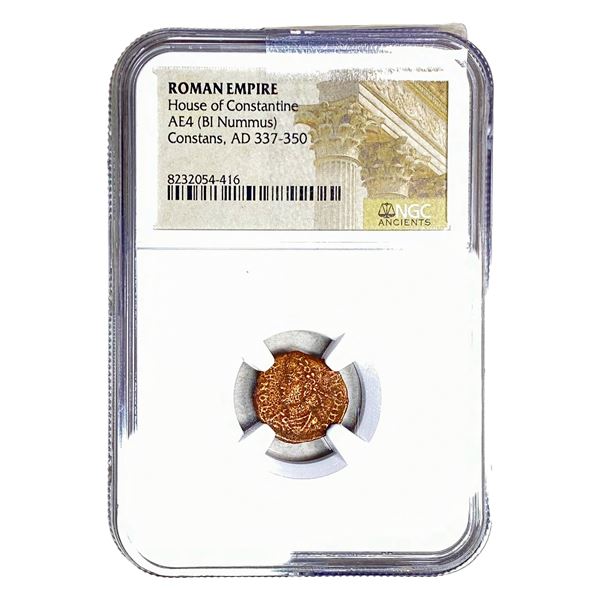 Roman Constans, AD 337-350 AE4 BI Nummus NGC