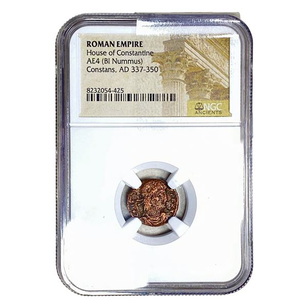 Roman Constans, AD 337-350 AE4 BI Nummus NGC