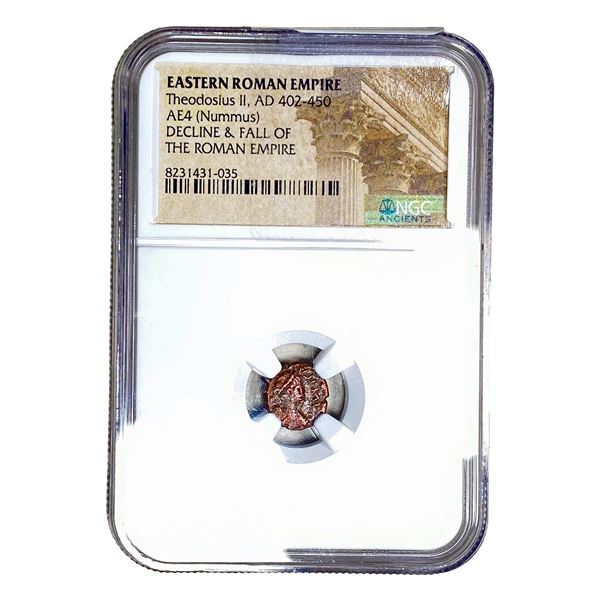 Eastern Roman Theodosius II AD 402-450 AE4 Nummus NGC