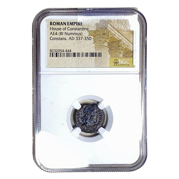 Roman Constans, AD 337-350 AE4 BI Nummus NGC