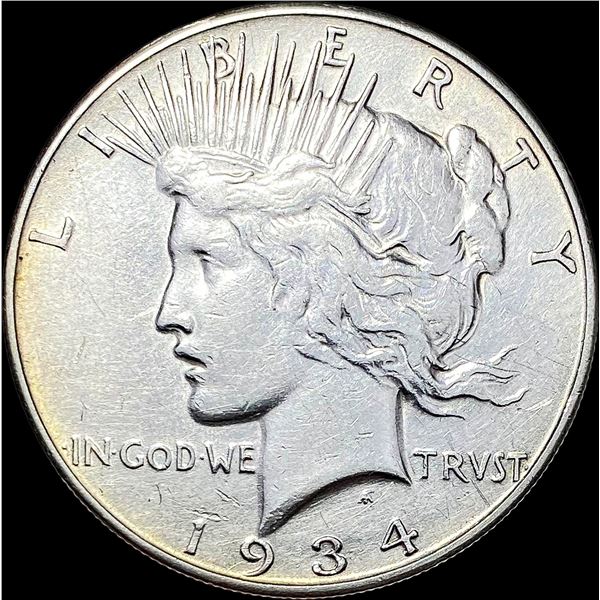 1934-S Silver Peace Dollar NEARLY  UNCIRCULATED