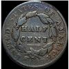 Image 2 : 1828 13 Stars Classic Head Half Cent NICELY  CIRCULATED