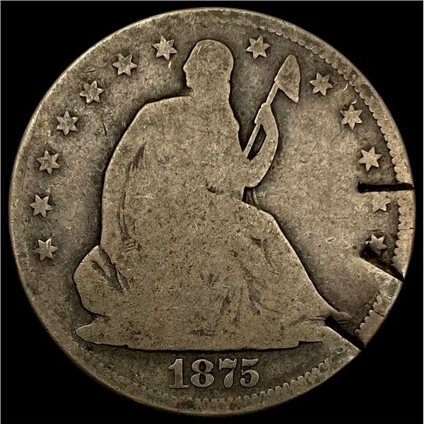 1875-CC Seated Liberty Half Dollar NICELY  CIRCULATED