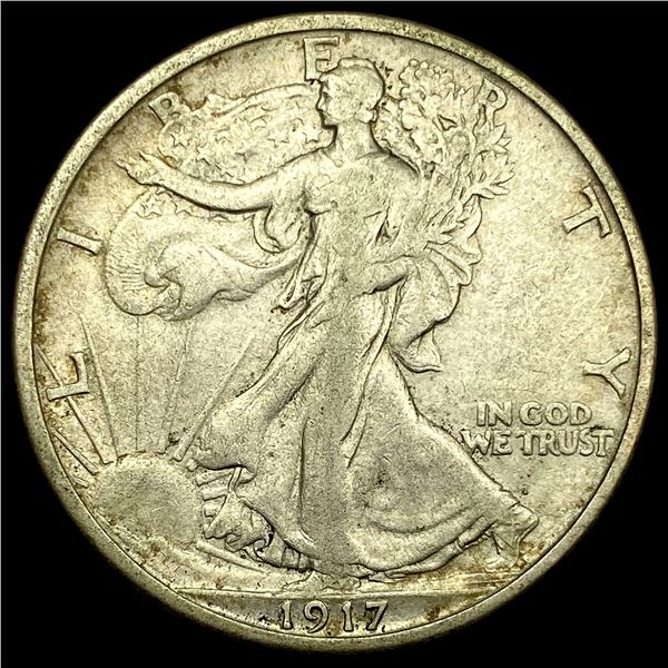 1917-S Walking Liberty Half Dollar NEARLY  UNCIRCULATED