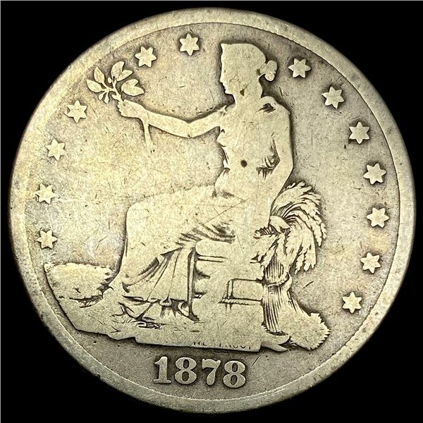 1878-S Silver Trade Dollar NICELY CIRCULATED