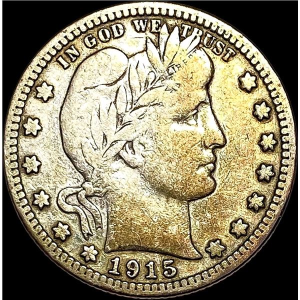 1915-S Silver Barber Quarter LIGHTLY  CIRCULATED