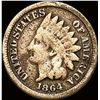 Image 1 : 1864 Bronze Indian Head Cent NICELY  CIRCULATED