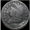 Image 1 : 1809 Classic Head Half Cent NICELY CIRCULATED