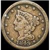 1849 Braided Hair Half Cent LIGHTLY  CIRCULATED