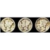 Image 1 : [3] 1921-1926 Mercury Dime NICELY CIRCULATED