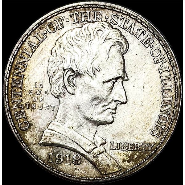 1918 Silver Illinois Half Dollar UNCIRCULATED