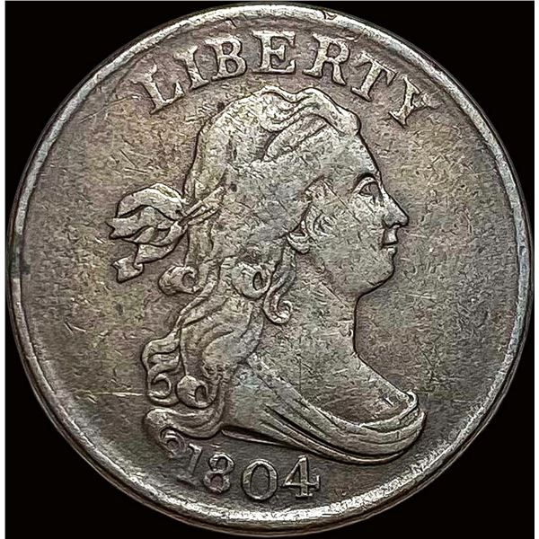 1804 Draped Bust Half Cent NEARLY  UNCIRCULATED