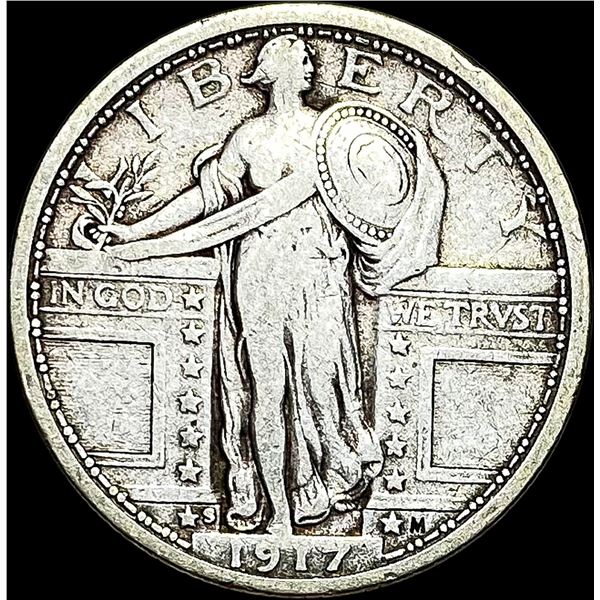 1917-S Type 1 Standing Liberty Quarter  LIGHTLY CIRCULATED