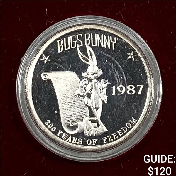 1987 1st Looney Tunes Limited Edition 1oz Silver
