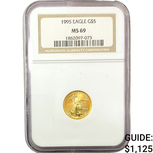 1995 $5 Gold Half Eagle NGC MS69