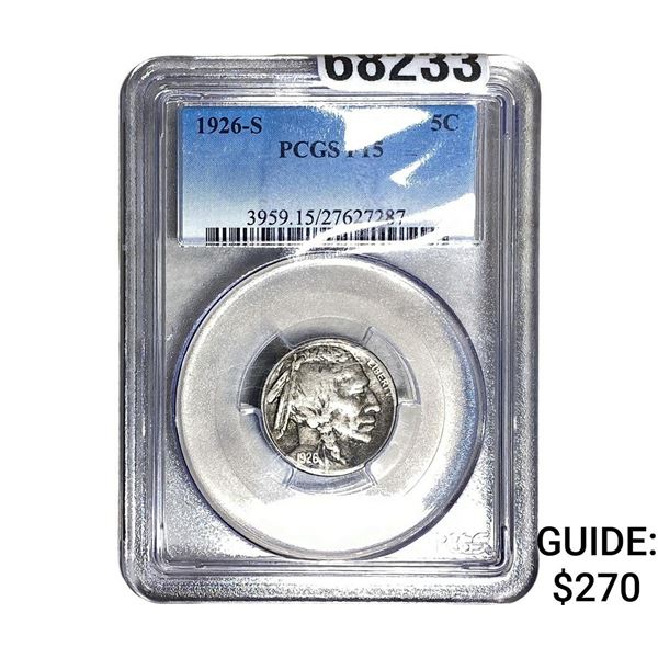 1926-S Buffalo Nickel PCGS F15