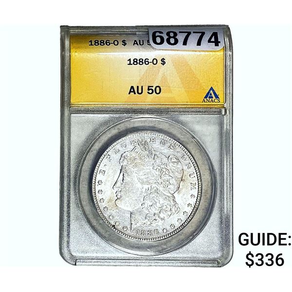 1886-O Morgan Silver Dollar ANACS AU50