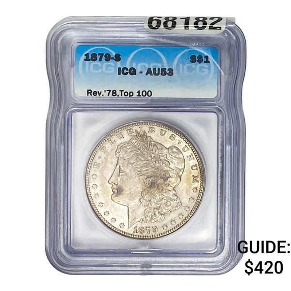 1879-S Rev. 79 Morgan Silver Dollar ICG AU53