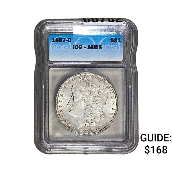 1887-O Morgan Silver Dollar ICG AU55